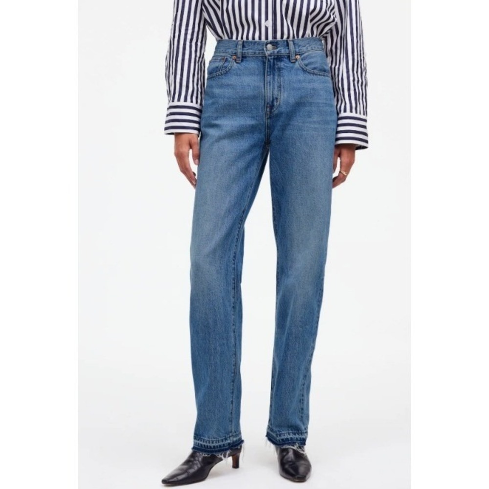 Madewell Women's The Rail Straight Jean AC2 Reston Wash Rigid Size 25